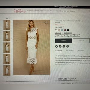 RedDress White Love's High Hopes White Crochet Midi Dress - Size L